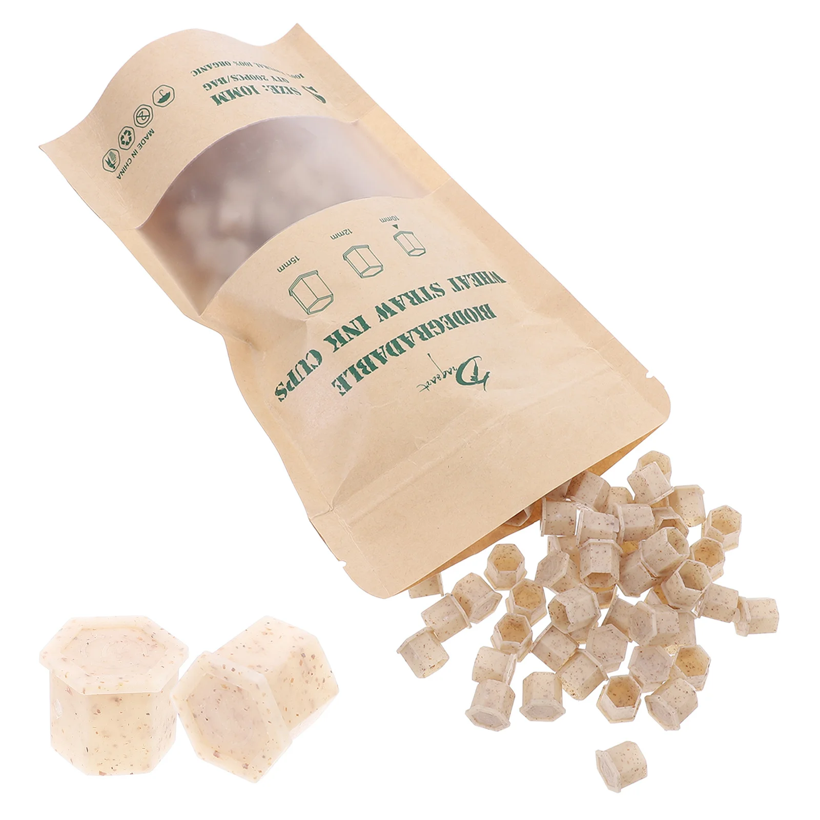 

200Pcs Tattoo Ink Cups Pigment Containers with Stable Base Ink Holders Small Compact Cups for Tattooing Supplies