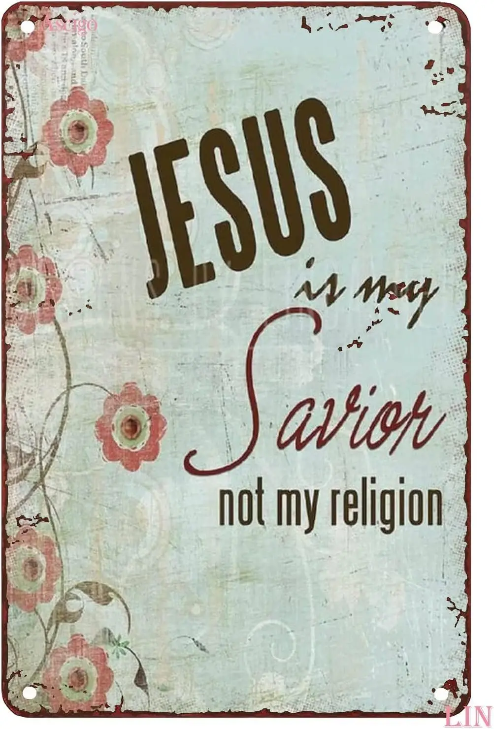 Christian Sign Faith Sign Jesus is My Savior Scripture Sign Christian Decoration Religious Decor Jesus Sign Bible Verse Sig sign
