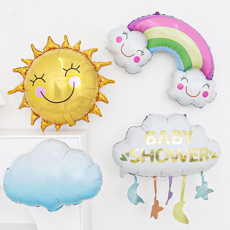 DIY Birthday Party Decor Balloons Sun Clouds Moon Rainbow kindergarten Children\'s Gift Baby Shower Christmas Ornament Balloon