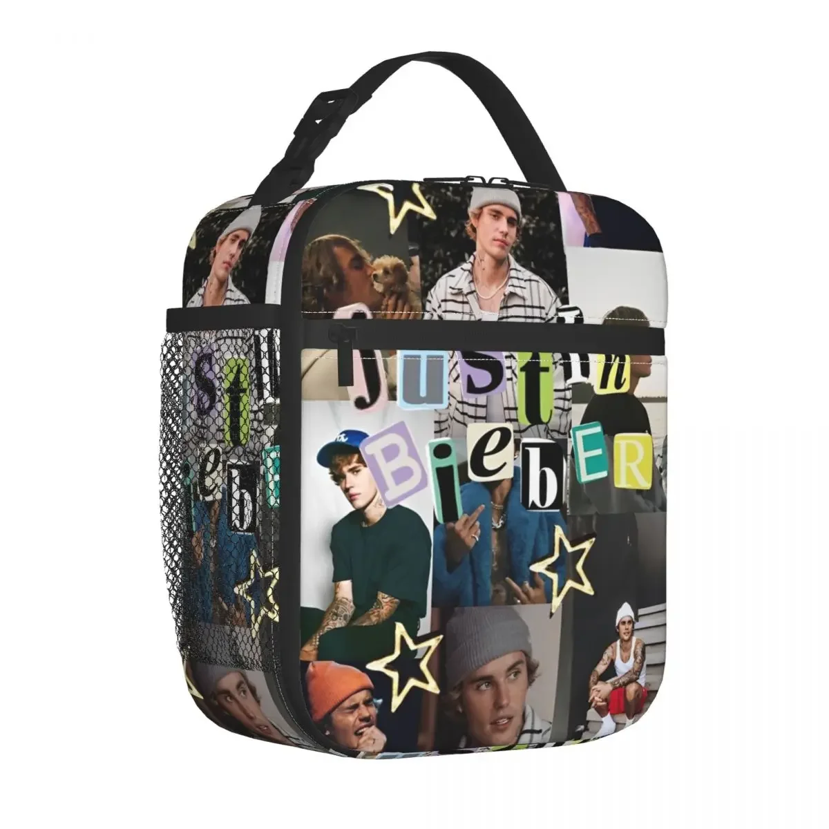 Geïsoleerde Lunchbox Pop Singer J-Justin Bieber Merch Storage Food Box Uniek Ontwerp Thermisch Koeler Bento Box Voor Werk