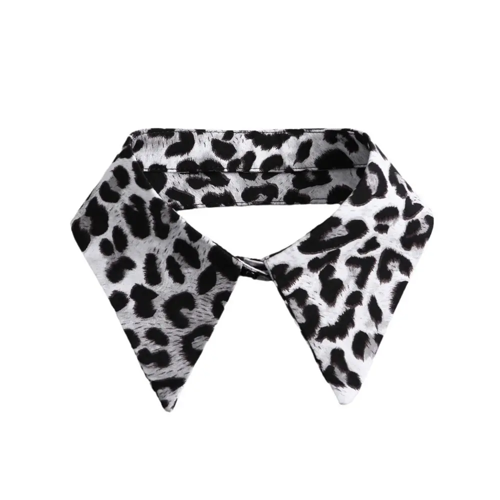 انفصال كاذبة طوق المعصم الأصفاد مجموعة DIY بها بنفسك ليوبارد طباعة الملابس والاكسسوارات وشاح شال الديكور نصف طوق القميص