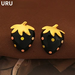 Modern Jewelry 925 Silver Needle Sweet Korean Temperament Strawberry stud earrings For Women Female Gifts Sweet Design Hot Sale