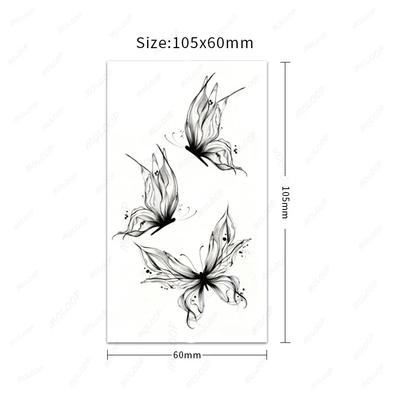 Tattoo Stickers Butterfly Nice Flowers Animal Fake Tatto for Women Men Waterproof Temporary Tatoos Arm Hand Body Art