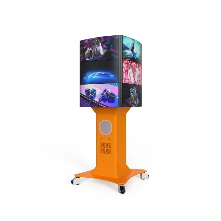 Display bring new life to advertising 360° Rotating LED Screen dynamic 3 layers rotating LED advertising screen