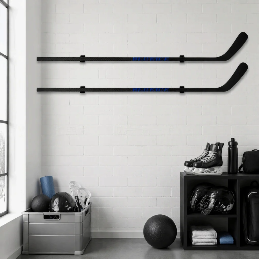 Acrylic Hockey Stick Wall Mount Black or Transparent Horizontal Hockey Stick Display Holder Wall Mounted