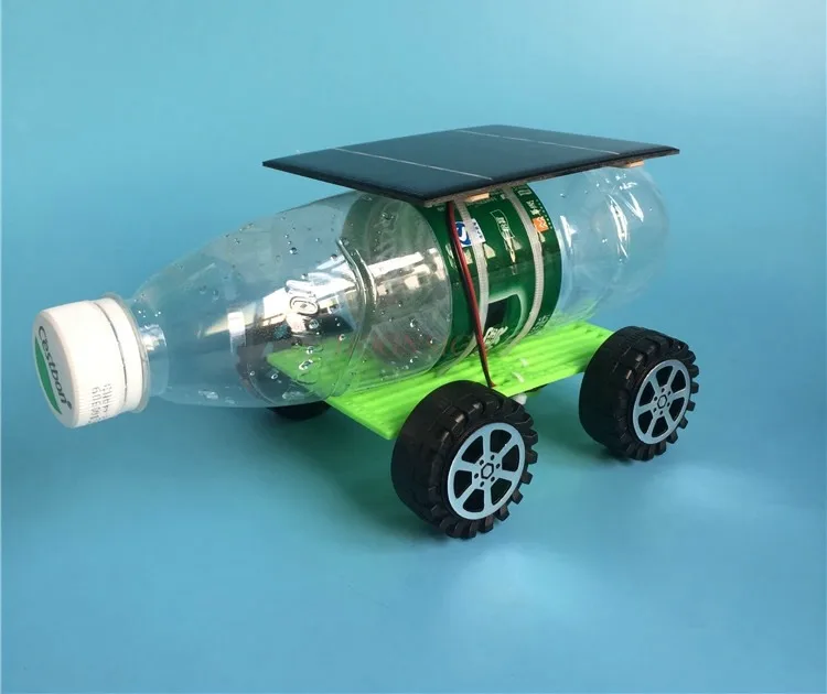 DIY solar toy car, water truck, small technology, small invention, children's environmental protection manual work model