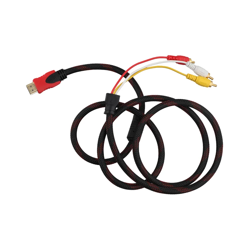 

【Price Drop !!】US 5Ft To 3 RCA Video Audio AV Component Converter Adapter Cable For HDTV