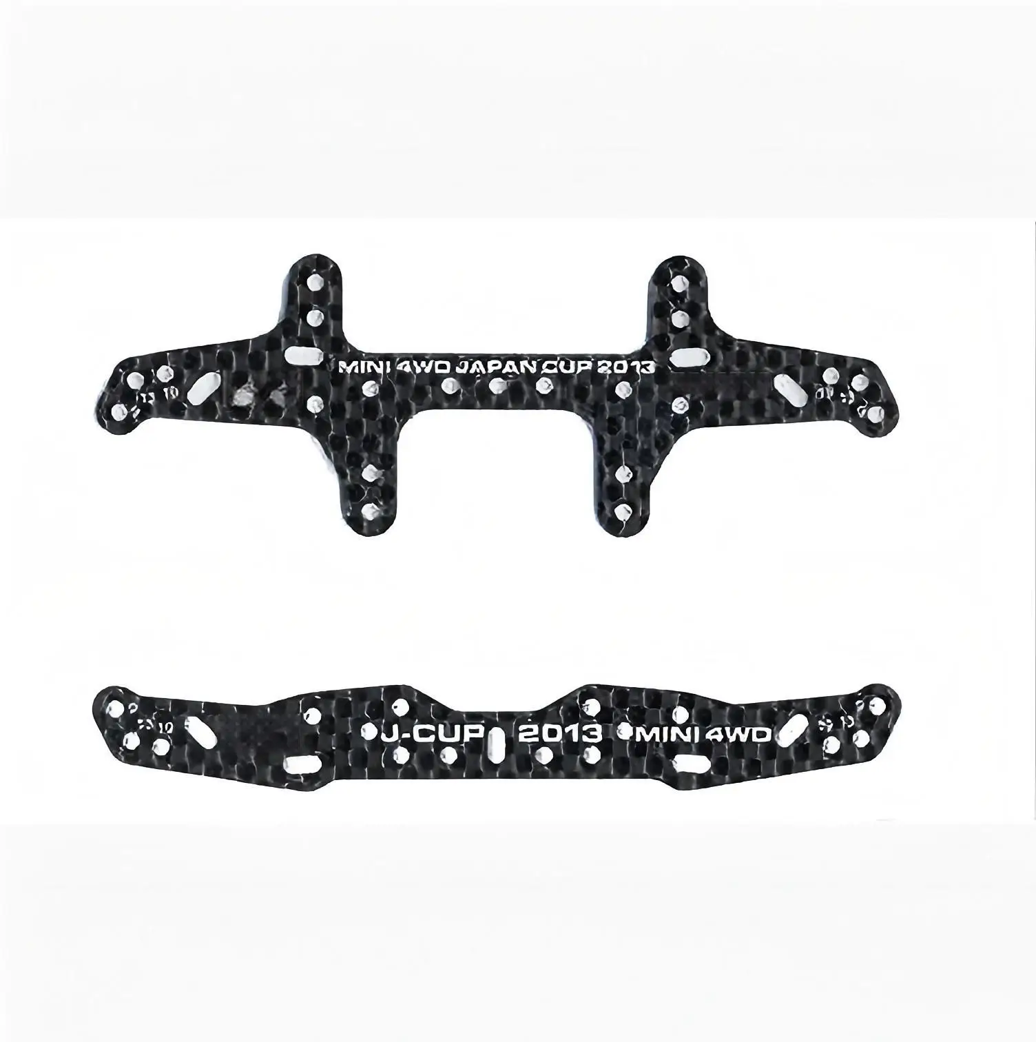 DIY 4WD Car Parts 2013 Carbon Fiber Engraved Front Spoiler + Rear Spoiler for Tamiya 94953/94954 Models