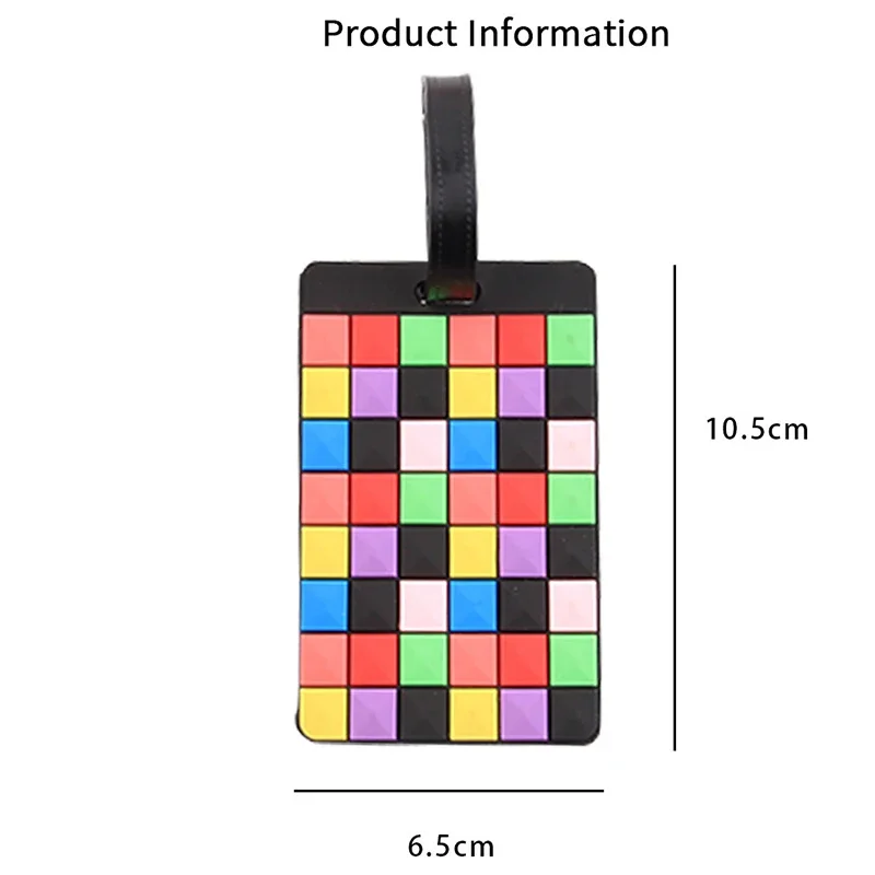 Luggage Tags Silicone Suitcase Tag Travel Labels Set with Steel Loop ID Luggage Tags for Suitcases Travel Accessories