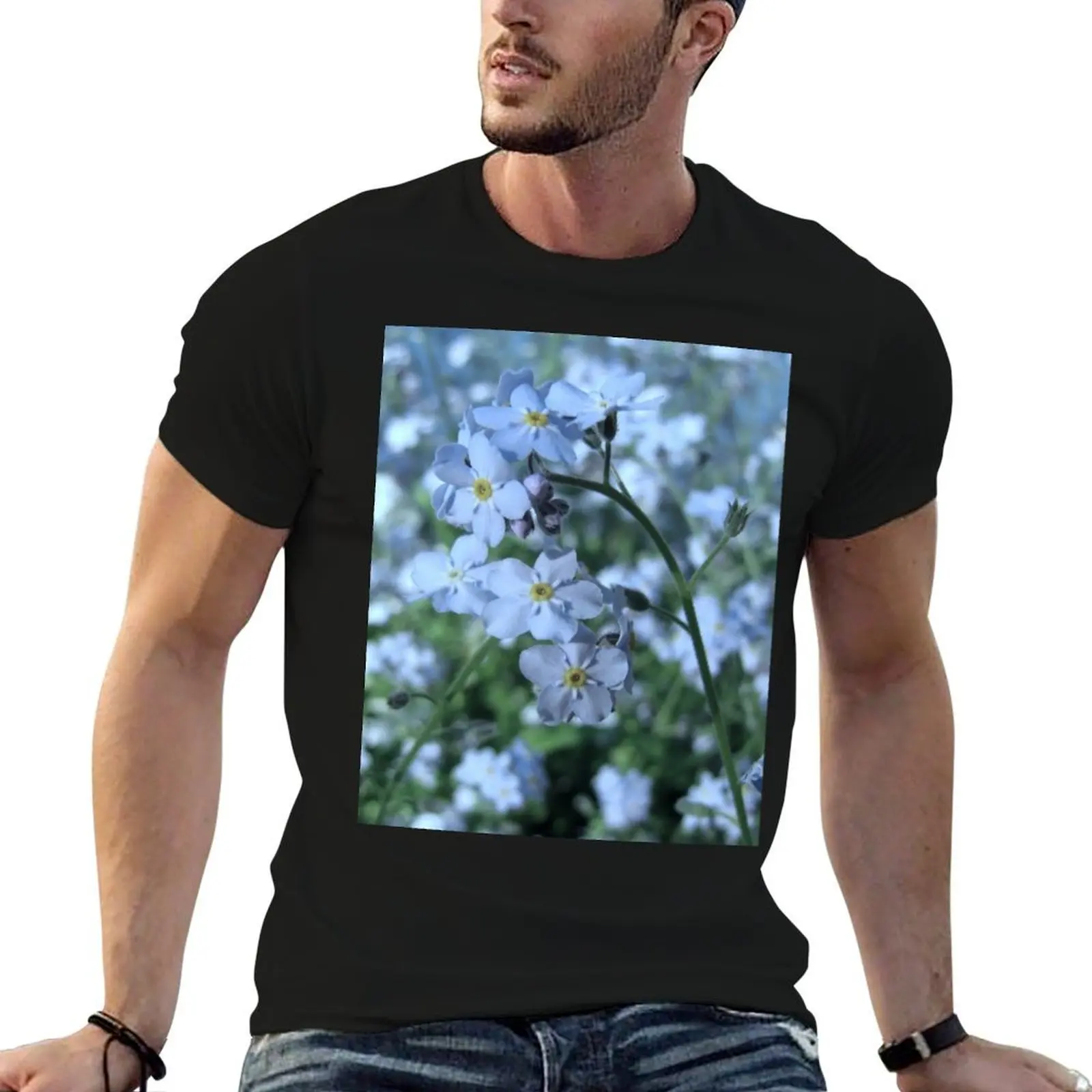 Myosotis (forget-me-nots) T-Shirt t shirts for man pack cotton mens graphic t shirts cotton t shirt man T-shirt