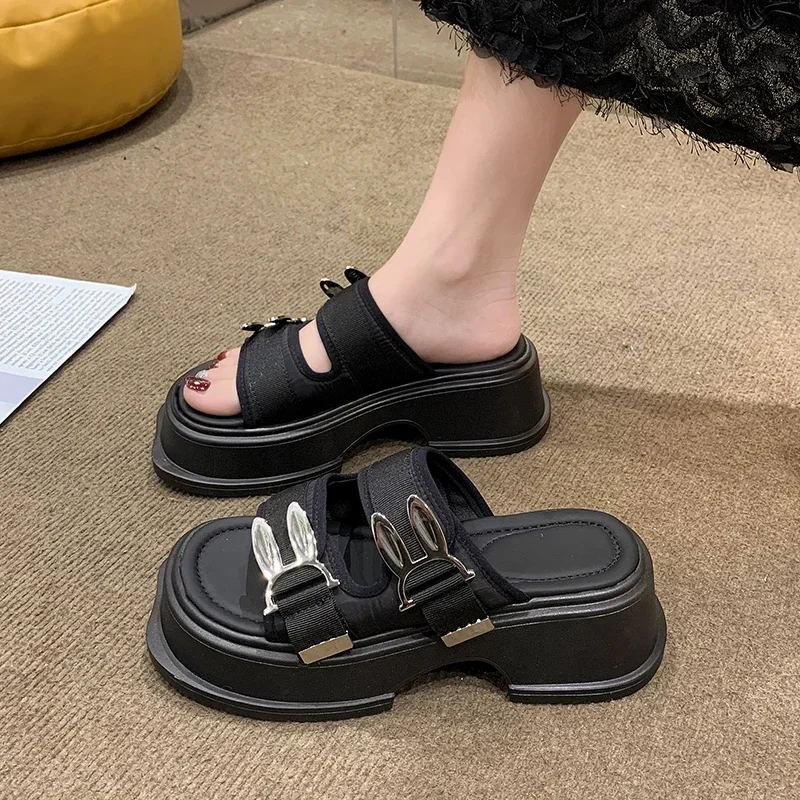 New Summer Fashion Ladies Platform Bottom Open Toe Fashion Slippers Casual Sexy Party Banquet High Heel Women\'s Sandals NO:8199