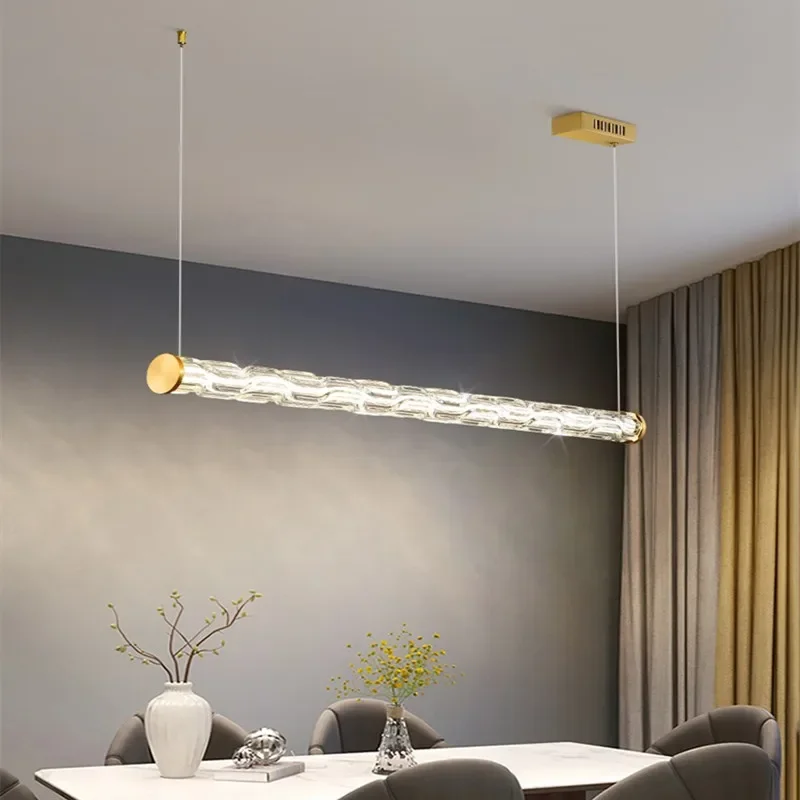 Designer italiano led lustre de vidro longo restaurante luz pingente mesa escritório bar exposição hotel modelo quarto lâmpada suspensão