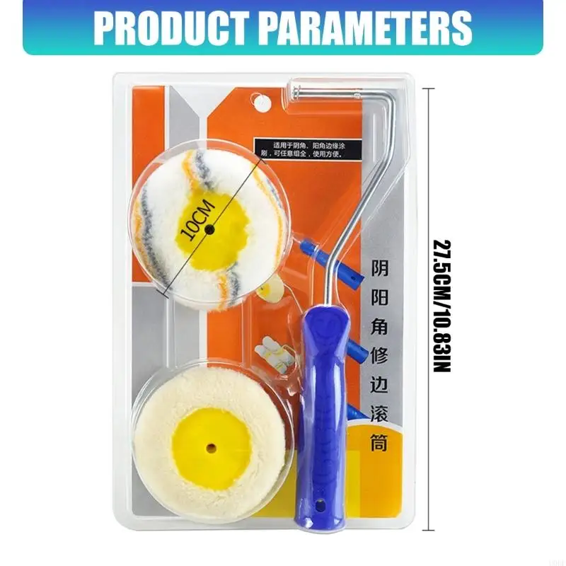   Wall Corner Roller Handheld Round Corner Painting Tool Paint Roller for Wall