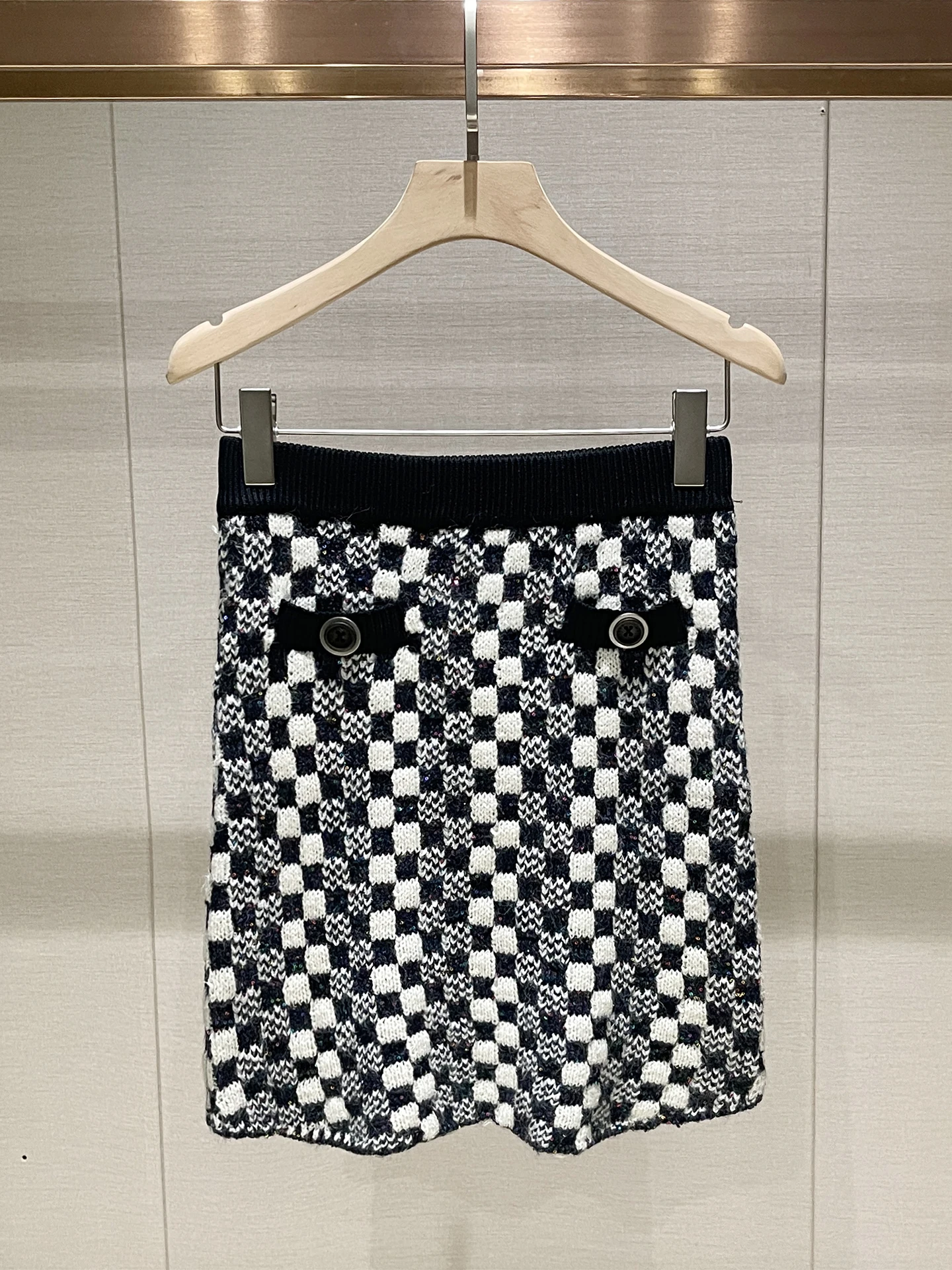 

Modern Sle High Waist Knitted Skirt Women's Elastic Waisand Slimming Embroidered Winter New Arrival Ci Commute