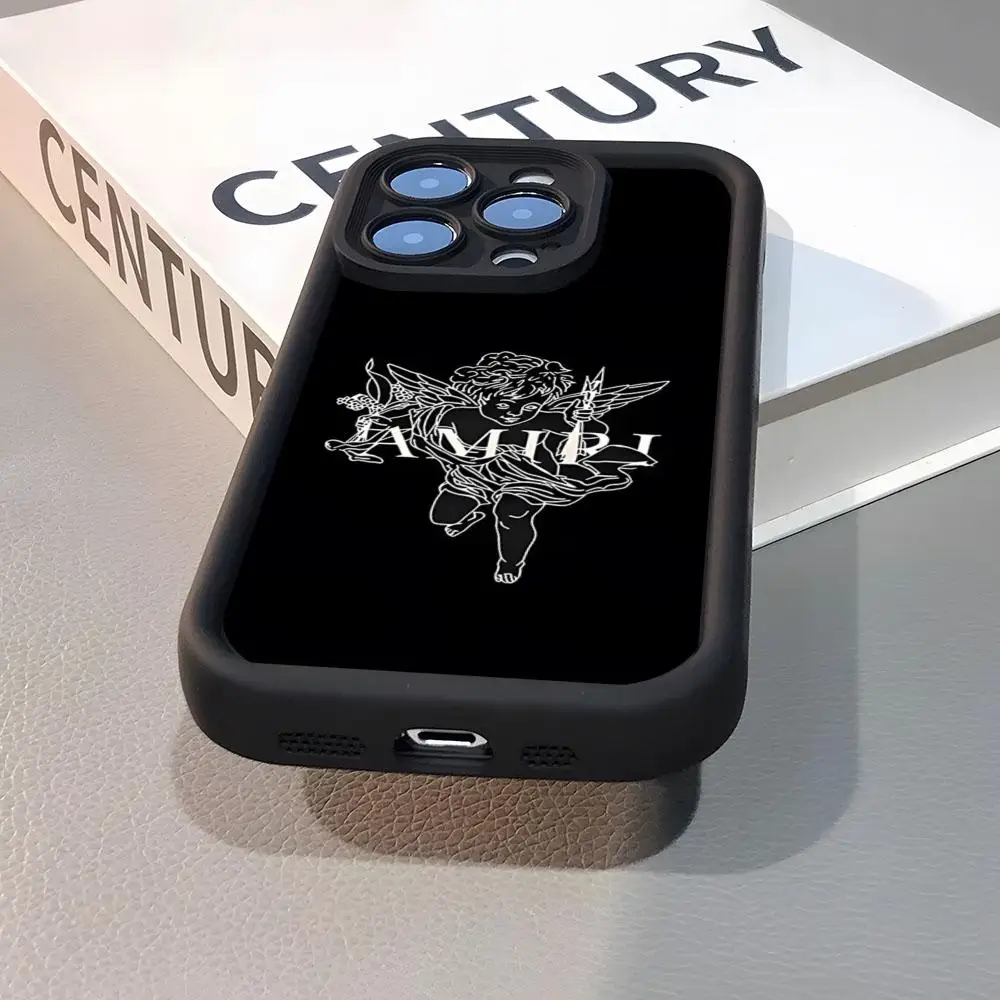 Luxuriöses Design A-Amiries Handyhülle Einfarbig Mattiertes Silikon für iPhone 17 16 13 12 15 14 Promax Plus Rundum-Schutz D