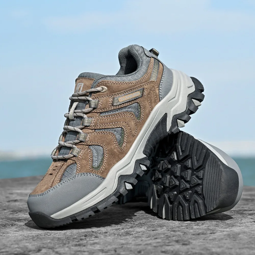 

2026 New Arrival Mens Hiking Shoes Breathable Lace Up Trekking Male Cushioning Outdoor Climbing Tourism Sneakers for Men