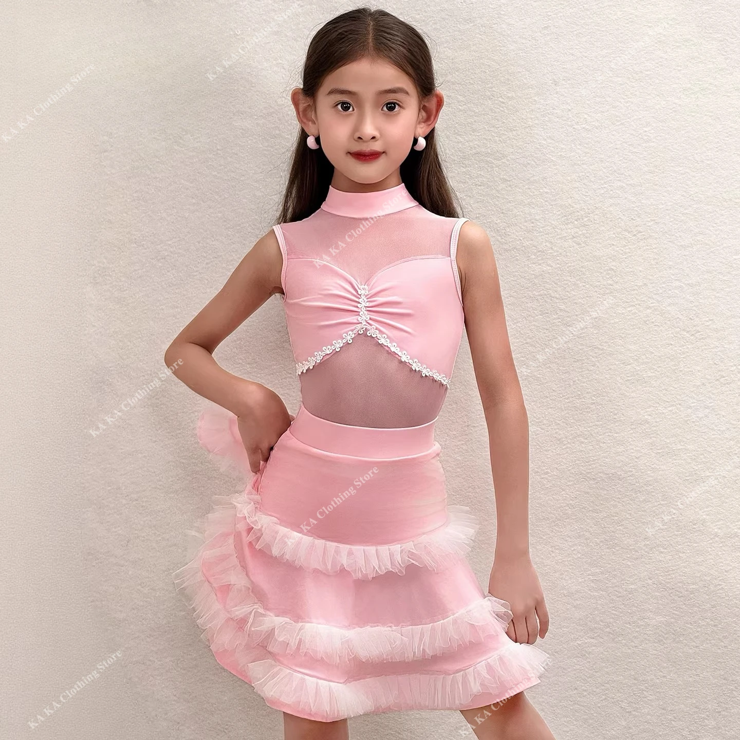 

Костюм для латиноамериканских танцев (самба, румба, танго, сальса) для девочек, конкурсное бальное платье, стандартное детское платье для латиноамериканских танцев, тренировочное танцевальное платье