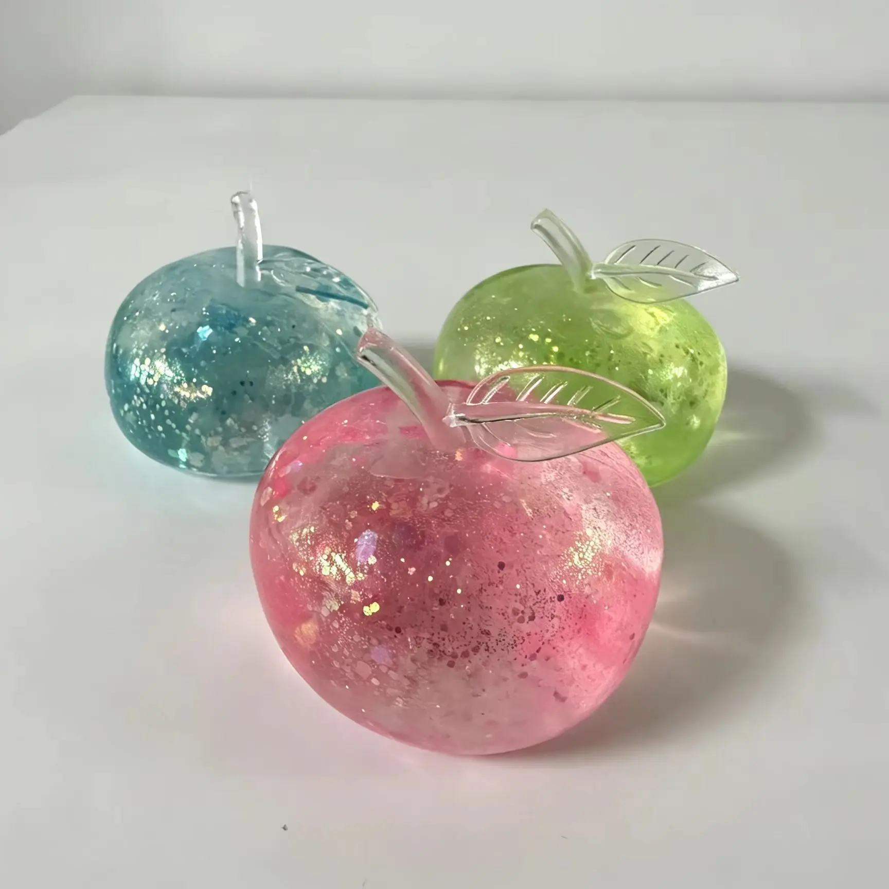Apple Squishy Simulation Colorful Apple Squishy Anti Stress Fidgets Decorations Office Accessories Halloween Gift
