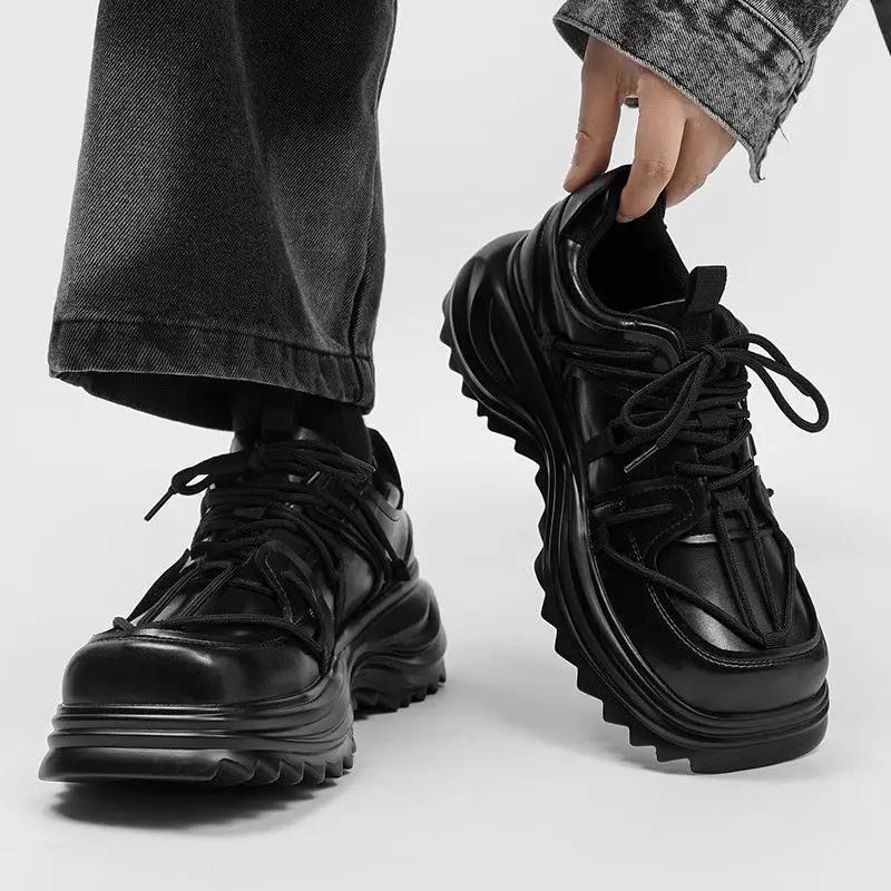 2023 New Thick Sole Increase Wear Resistant Non-slip Casual Shoes for Men