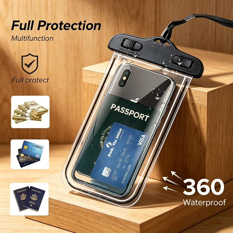 Waterproof Phone Case Swimming Water Proof Bag Universal Underwater Phone Protector Pouch PV Cover for iPhone 12 Pro Xs Max XR X