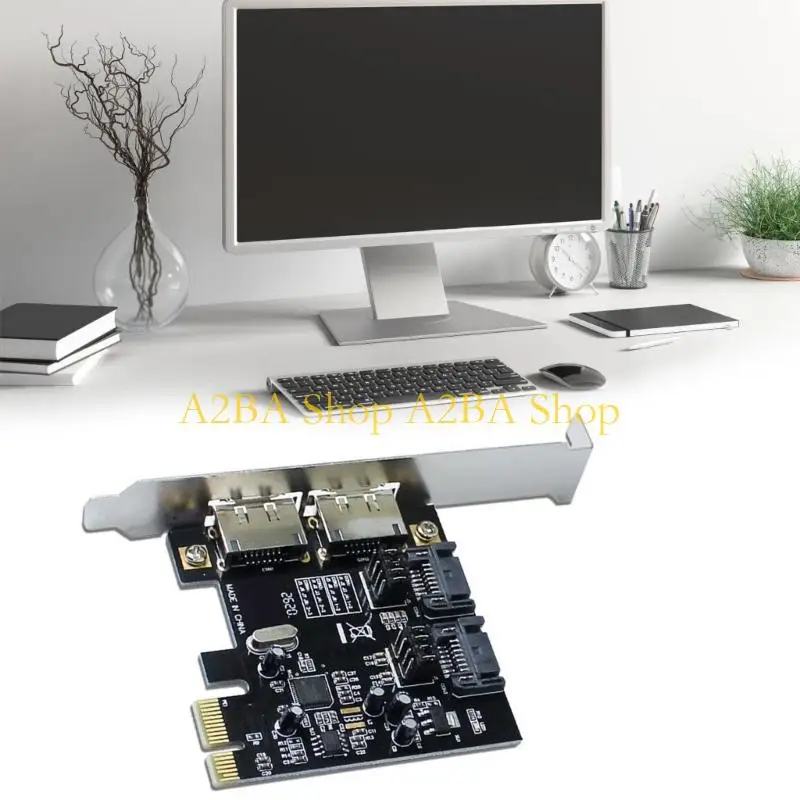 

A2BA High Performances ASM1061 PCIe To SATA3.0 eSATA Adapters Card For Systems