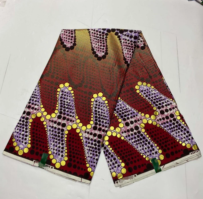 african Golden Patchwork 100% Polyester real super holland wax original dutch is not easy to crack Tissus women dressess