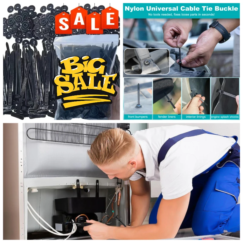 

Самоблокирующаяся нейлоновая универсальная пряжка для кабельной стяжки, пластиковые стяжки премиум-класса, сверхмощный фиксированный ремень для кабеля для брызговиков, кабельные зажимы