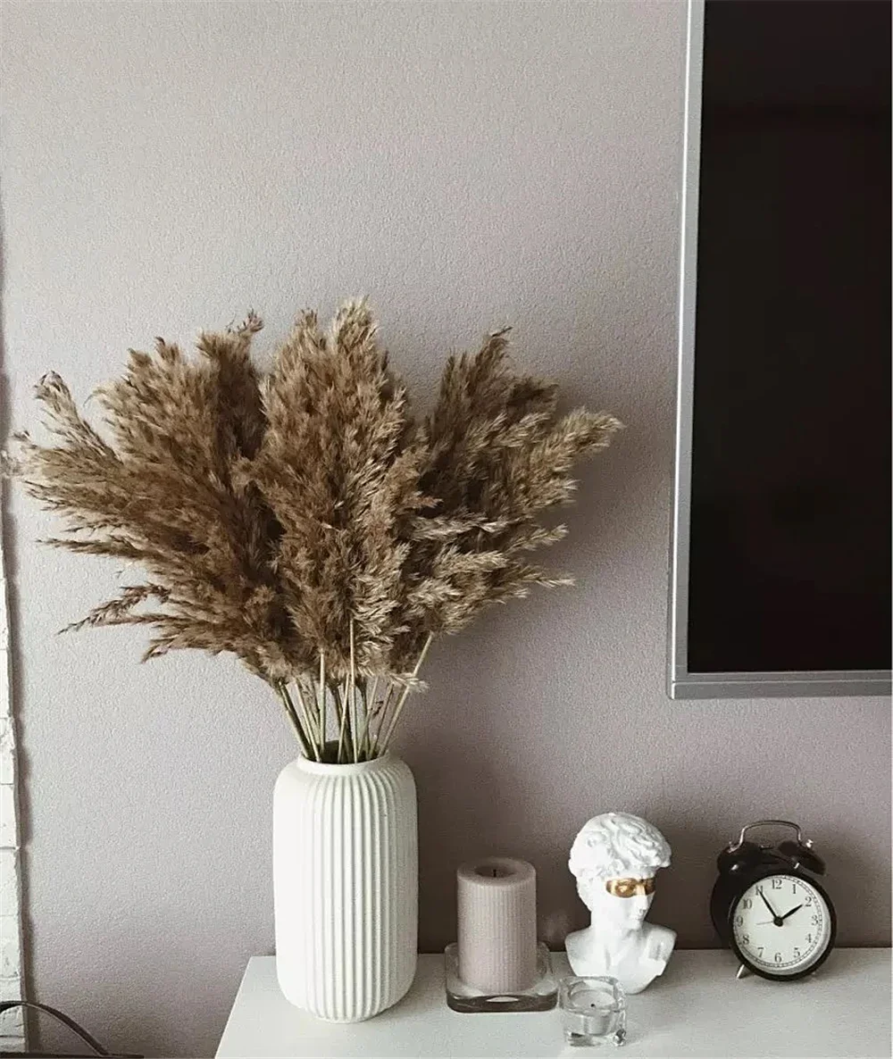 Natural Dried Flowers Bouquet, Reed Pampas, Wheat Ears, Rabbit Tail Grass, Hay for Party, Bohemian Home Decoration, 5Pcs, 10Pcs view 6