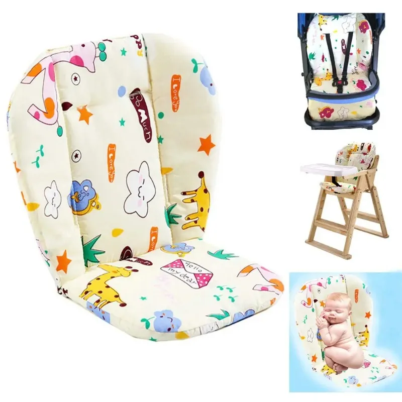 Baby Kids Highchair Cushion Pad Mat Booster Seats Cushion Pad Mat Feeding Chair Cushi on Pad Stroller Cushion Mat Cotton Fabric