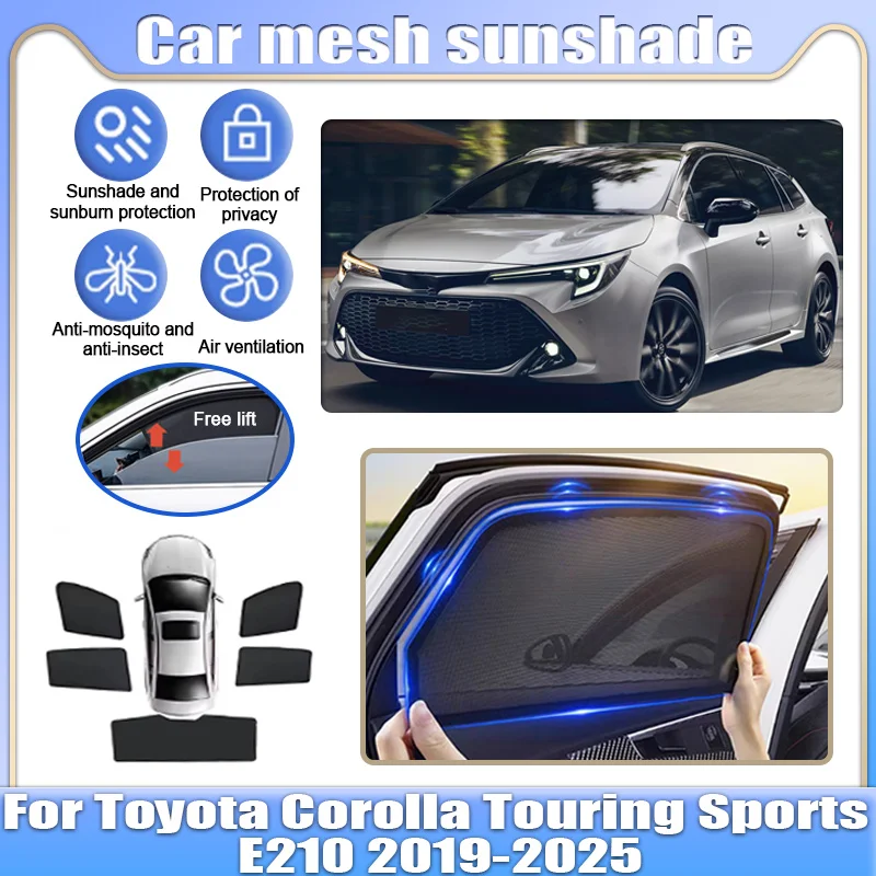 Image of Auto-Sonnenschutznetz für Toyota Corolla Touring Sports Wagon E210 2019-2025 Fensterblende Magnetischer Sichtschutz Auto-Zubehör
