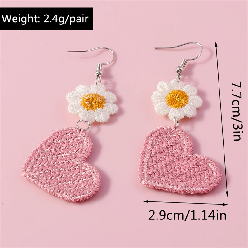 Ethnische Legierungs-Ohrringe mit Herzanhänger für Damen und Mädchen, Party- und Festival-Schmuck, Geschenke – Detail 34