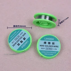 1PCS NEW 0.8mm 63/37 FLUX 2.0% 45FT Tin Lead Tin Wire Rosin Core Solder Soldering Wire Roll No-clean Welding Wires