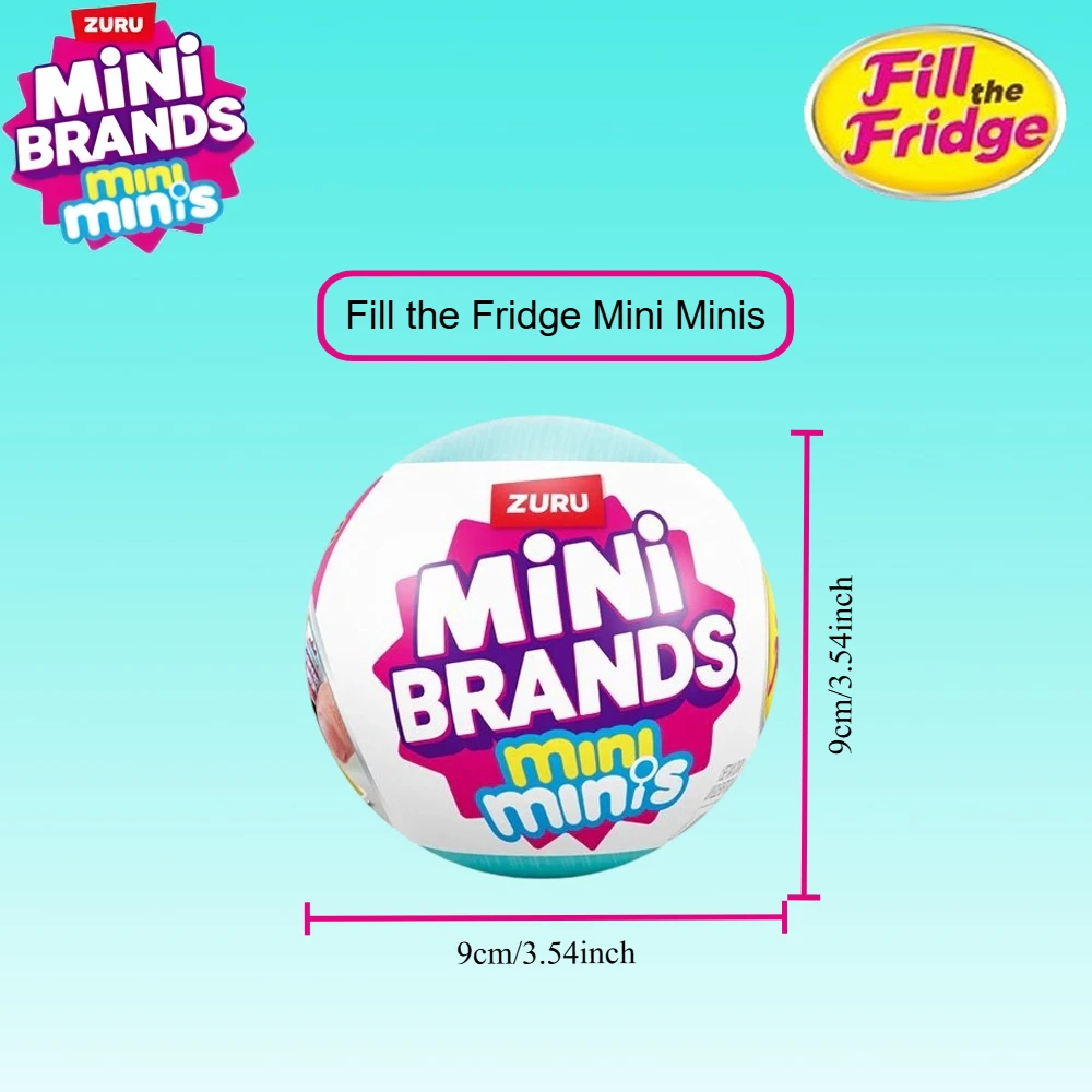 ZURU 5 Surprise Mini Brand Kühlschrank-Ball-Serie Blindbox-Spielzeug – Geheimnisvolle Sammlung Mini Brands „Fill The Fridge Brands Food“ – Detail 6