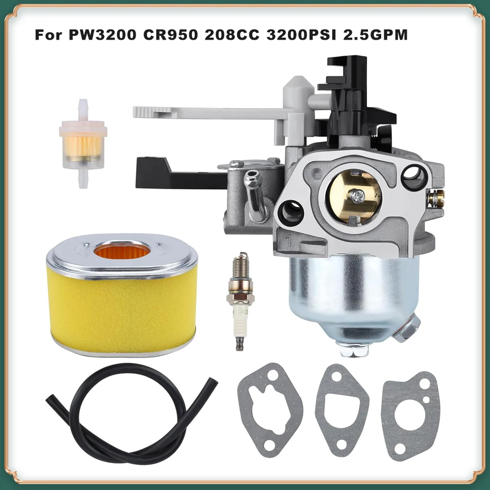 Carburetor for CR750, CR950, XR950, PW3200 Pressure Washers - 208cc Engine, 3200 PSI, 2.5 GPM
