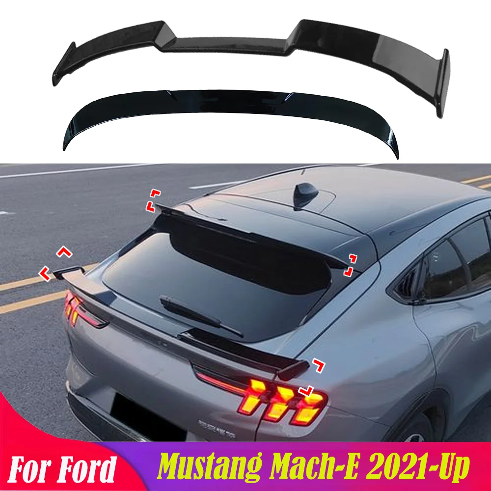 

For Ford Mustang Mach-E 2021-Up Car Rear Trunk Tail Wing Spoiler Roof Wings Air Splitter Body Kit External Decorate Accessories