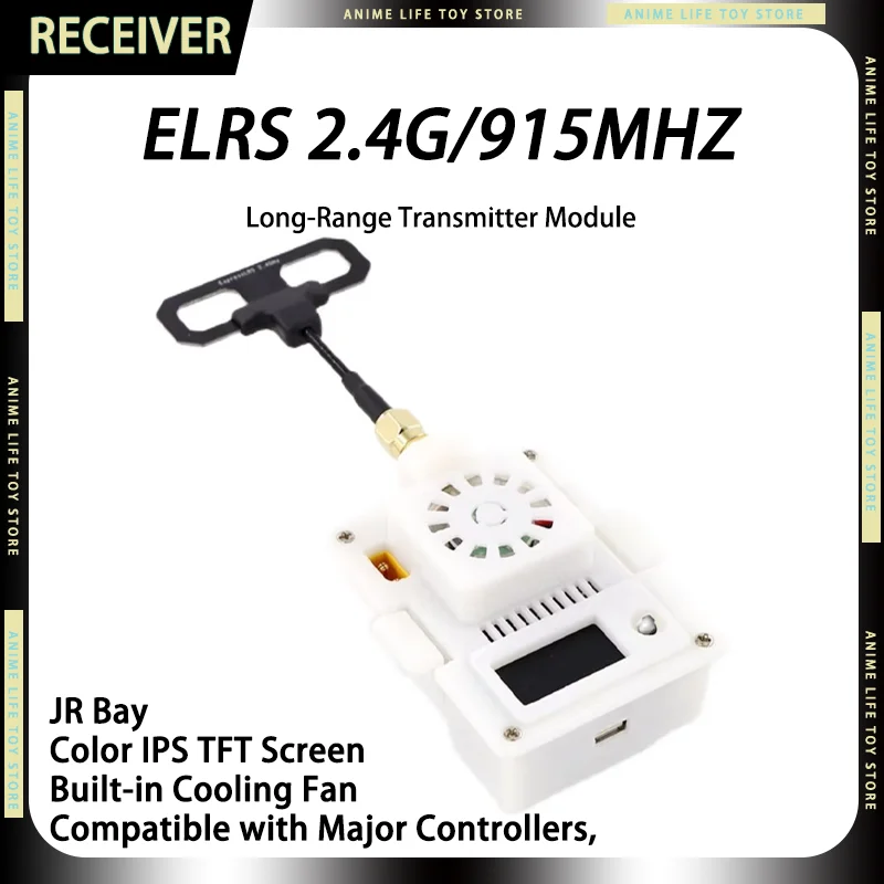 

Приемник ELRS 2.4G/915МГц, модуль дальнего действия для различных контроллеров с цветным IPS TFT экраном JR Bay, вентилятором охлаждения, подарки
