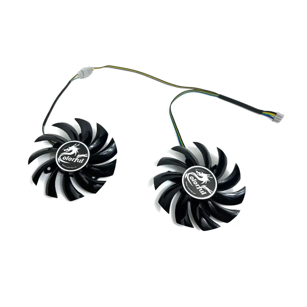 Cooler 2PCS/SET NEW 75MM 4PIN GTX 650 TI GPU Cooling FAN For Colorful GeForce GTX 750 TI GTX 660 GTX 650 TI Graphics Card Fan