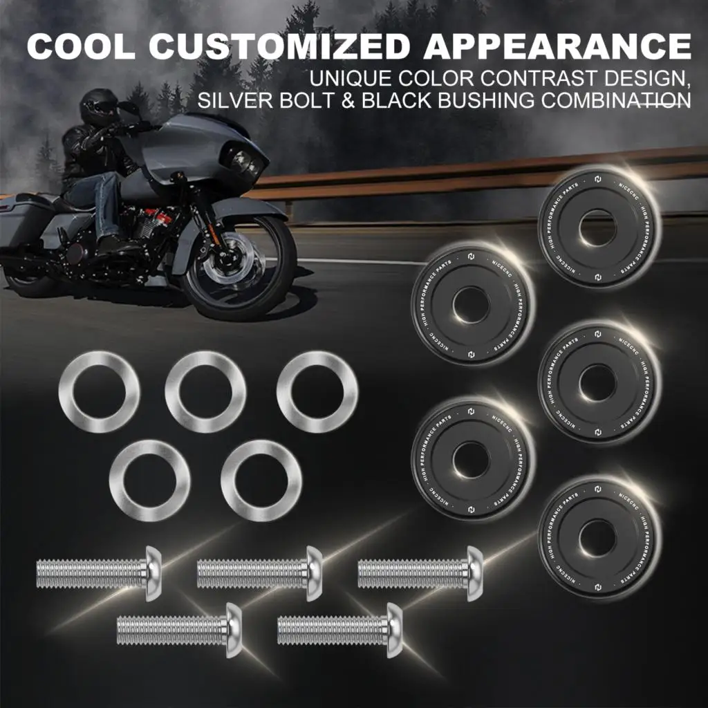 

Replace 41500020 Motorcycle Front Brake Rotor Bolts Washers Kit for Harley Touring 2009-Up FLHR FLTR FLHX FLHTK FLHXSE FLHTCUTG