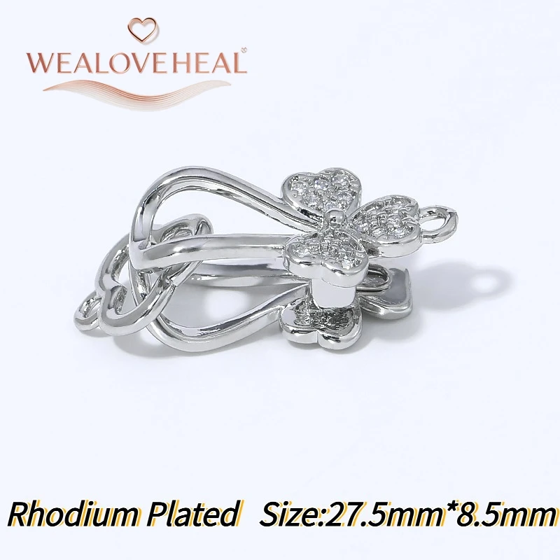 armband verschluss, 1/2 Stück 18K vergoldeter Messing-Bienenverschluss, mit Honigbienen-Motiv auf Muschel, Druckknopfverschluss mit Kleeblatt-Endstück für DIY-Perlenschmuckzubehör – Detail 23