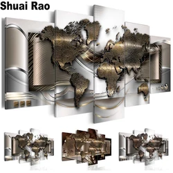 5 Panel World Map Modular Diamond Art full diamond mosaic embroidery 3d diy cross stitch Craft kit diamond pictures to make