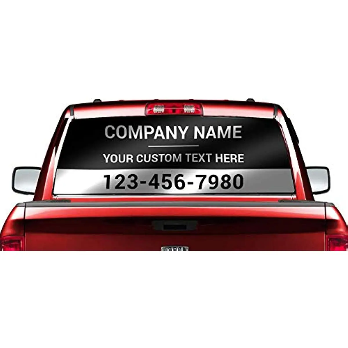 

Custom Rear Windows Decals for Pick-Up Trucks, Tint Perforated See-Through Advertising Sticker