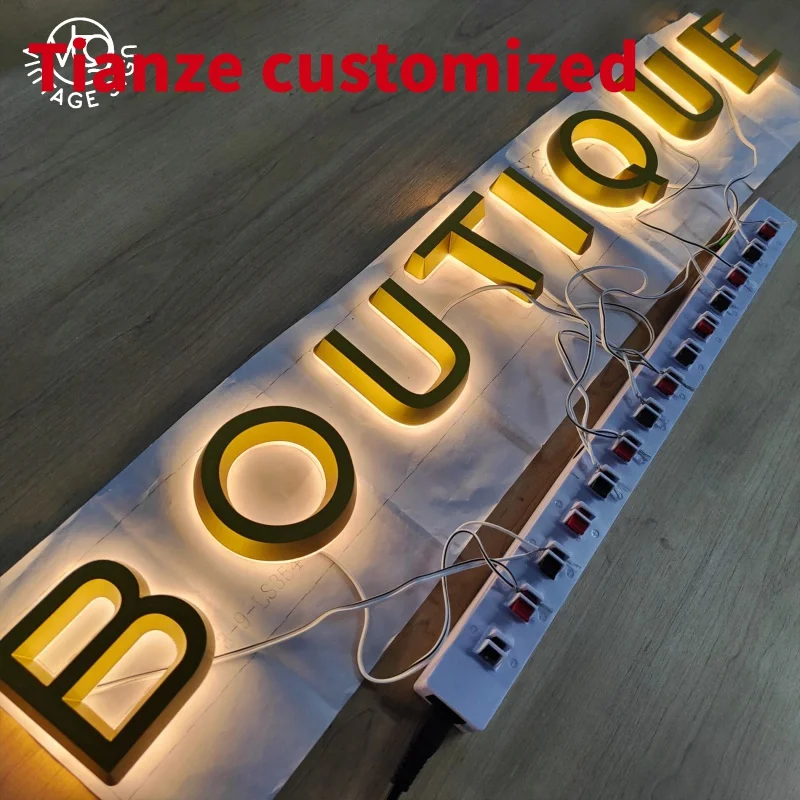 

(customized)Channel Letter Backlit Letters Led Light Acrylic Backlit Logo Sign With High Quality