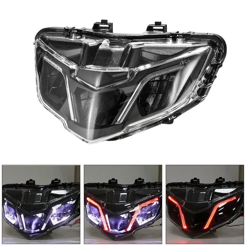 Motorcycle Headlight LED 12V 24W Daytime Running Head Light Lamp Fairing Head Mask Cover Dirt Bikes For Yamaha Y15ZR V2