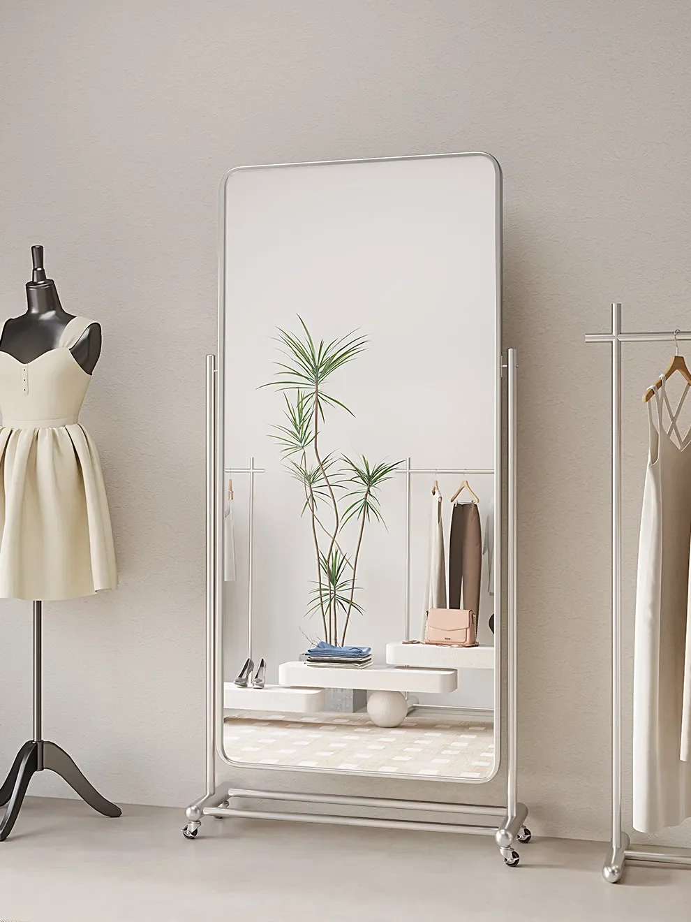 Clothing store removable full-length mirror home floor-to-ceiling dancing full-length mirror