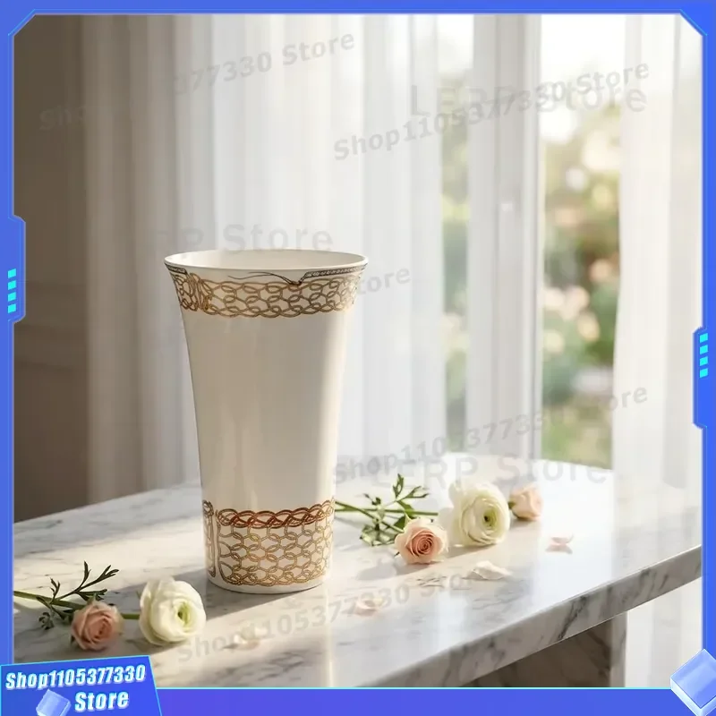 Modern Minimalist Ceramic Vase Light Luxury Home Decor Flower Arrangement for TV Cabinet Banquet Centerpiece Elegant Gift