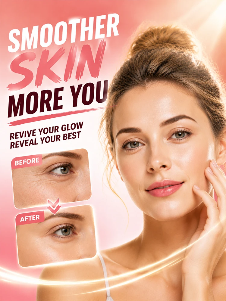 Plumping Facial Serum Peptide Essence with Hyaluronic Acid Collagen Blend Skin Renewal Moisturizing Beauty Serum