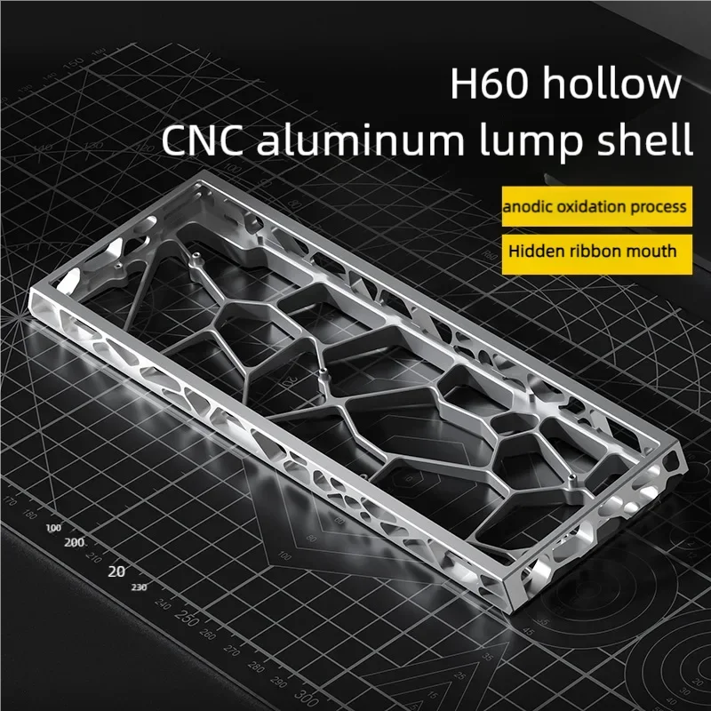

H60 Hollow Mechanical Keyboard Case For Hollow Tray Aluminum 60% Keyboard Box Kit for MAD60/WIN60 Wooting60 He Gaming Accessory