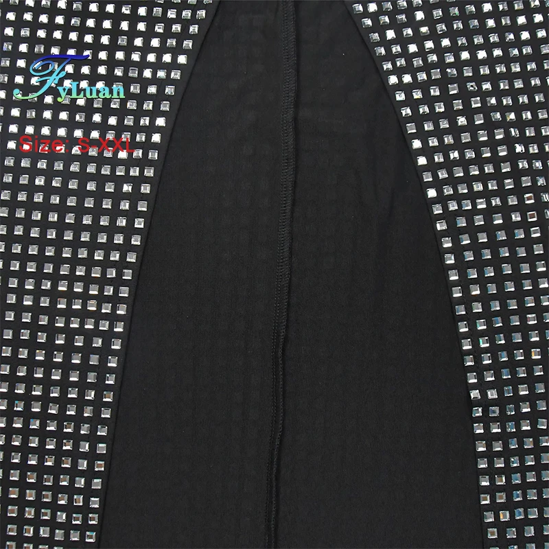 Summer Cut Out Waist Strapless Sexy Side Split Crystal Rhinestones Long Maxi Dress Sexy Side Split Crystal Women's Long Dress