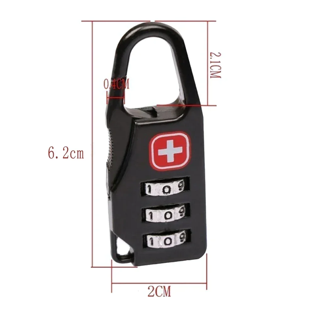 1-10PCS Mini Alloy Safe Lock Padlock Outdoor Travel Luggage Backpack Handbag Zipper Lock Anti Theft Combination Code Number Lock