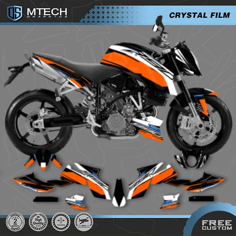 

DSMTECH Custom Motorcycle Graphics Background Decals Stickers Kits for KTM DUKE 990 2005-2016 990R 2007-2013 001